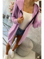 Šaty s kapucí, mikina fialová Šaty s kapucí, mikina fialová