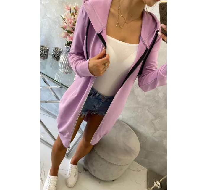 Šaty s kapucí, mikina fialová Šaty s kapucí, mikina fialová