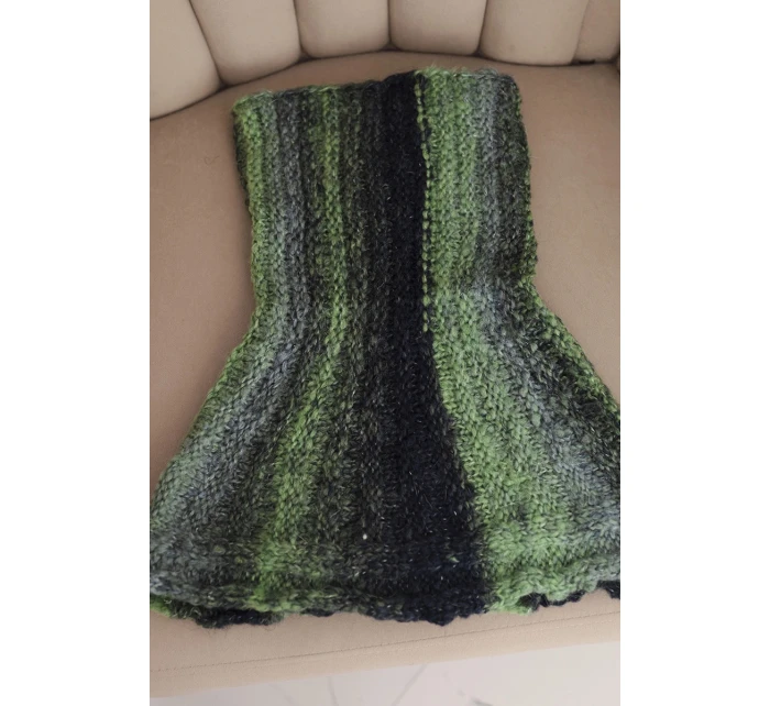 Komin dámský vlněný měkký šátek golf zimní KN21 zelený