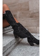 Dámské Kůže  Na Podpatku Černé model 21715063 - Boto