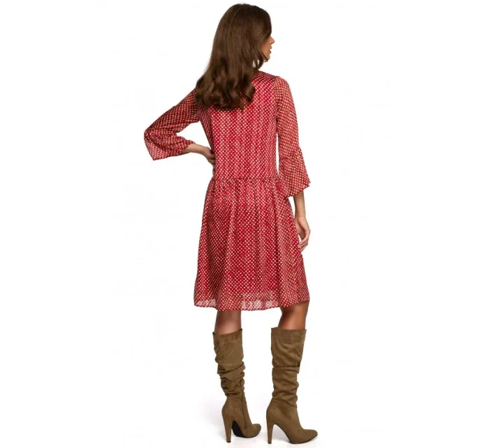 S237 Šifonové šaty se zavazováním za krkem - model 2 S237 Šifonové šaty se zavazováním za krkem - model 2