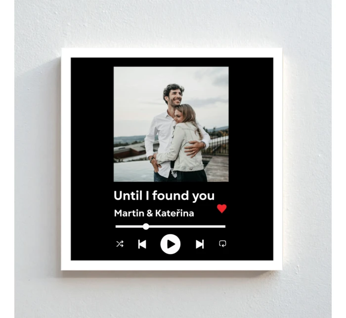 Personalizovaný plakát v rámu - čtverec 20x20 - hudební přehrávač Personalizovaný plakát v rámu - čtverec 20x20 - hudební přehrávač