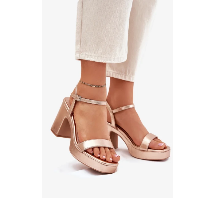 Sandály na podpatku model 214092 Step in style Sandály na podpatku model 214092 Step in style