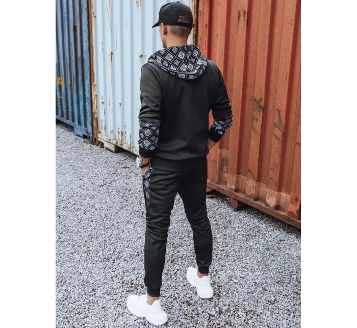 Pánská černá tepláková souprava Dstreet AX0604 Pánská černá tepláková souprava Dstreet AX0604