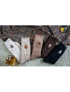 Magnetis ponožky YN5042 Medvídek melanžový