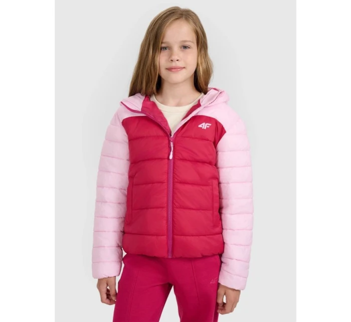Dívčí péřová bunda se syntetickou výplní model 21757029 - 4F Dívčí péřová bunda se syntetickou výplní model 21757029 - 4F