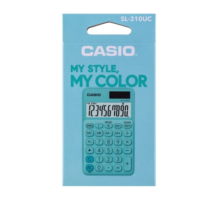 CASIO Kapesní kalkulačka SL-310UC-GN BOX, 10místná, 70x118mm, kartonová krabice, zelená barva