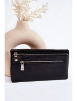 Dámská velká kožená peněženka s zipem Černá model 21605075 - Boto