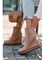 Ozdobené Kožené Boty Na S Bežové model 21633159 - Boto Ozdobené Kožené Boty Na S Bežové model 21633159 - Boto