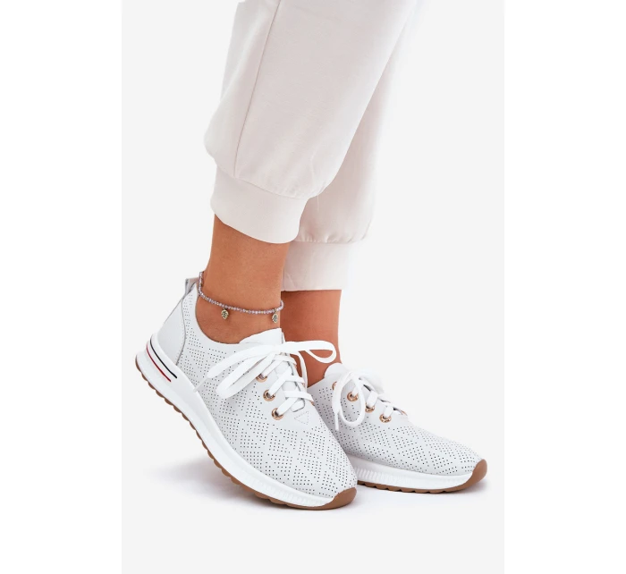 Kožené Lehká Polobotky Dámské model 21691705 Bílé - Artiker