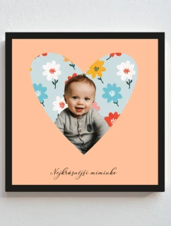 Plakát v rámu - čtverec 20x20 - výřez fotky na podkladu