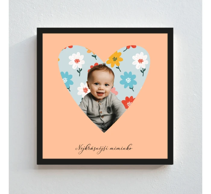 Plakát v rámu - čtverec 20x20 - výřez fotky na podkladu 