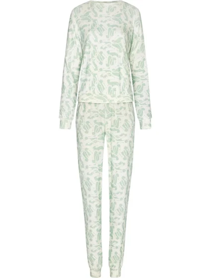 Dámské pyžamo 88232-800-2 zelenobílé - Pastunette