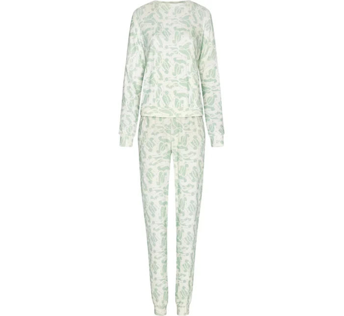 Dámské pyžamo 88232-800-2 zelenobílé - Pastunette