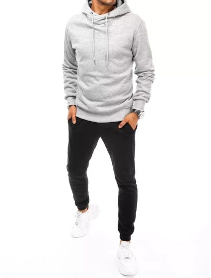 Pánská šedočerná tepláková souprava FashionStreet AX0670