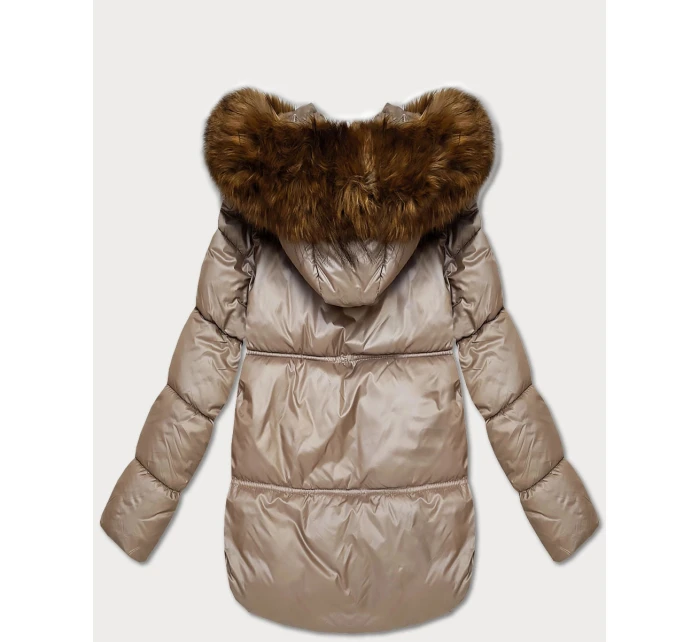 Béžová dámská bunda typu s kapucí model 21428675 - S'WEST