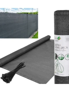 ODSTÍN SÍŤ 110G/M2 1,5X25M TMAVĚ ŠEDÁ