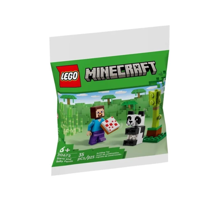 LEGO Minecraft 30672 Steve a malá panda