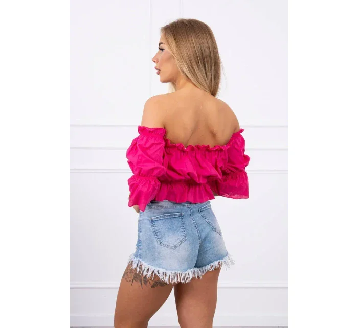 Fuchsiová blůza s pruhy