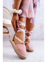 Dámské vázané espadrilky Big Star model 21577582 Růžová - Big Star Shoes Dámské vázané espadrilky Big Star model 21577582 Růžová - Big Star Shoes