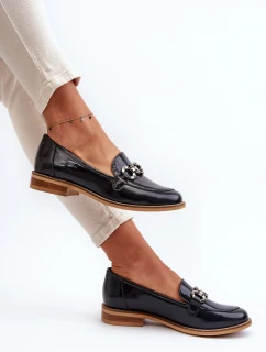 Kožené dámské lakované mokasíny model 21656264 modré - Laura Messi