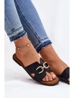 Dámské Ploché Pantofle S Dekorativním Detalem Černé model 21697805 - EVENTO Dámské Ploché Pantofle S Dekorativním Detalem Černé model 21697805 - EVENTO