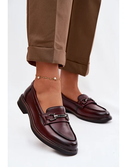 Kožené dámské mokasyny Vinceza 39983 bordó Kožené dámské mokasyny Vinceza 39983 bordó