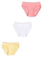 Yoclub Bavlněné dívčí kalhotky 3-pack BMD-0035G-AA30 Vícebarevné