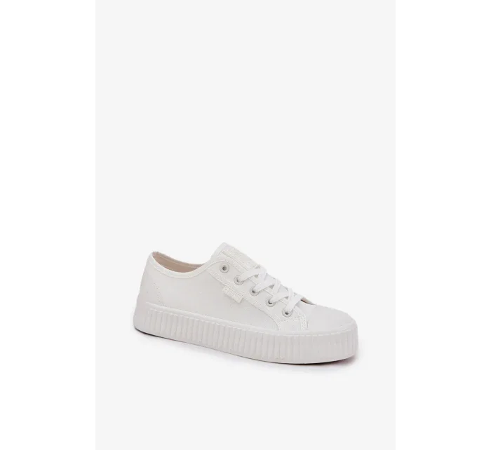 Dámské plátěné tenisky na platformě Big Star – bílé Dámské plátěné tenisky na platformě Big Star – bílé