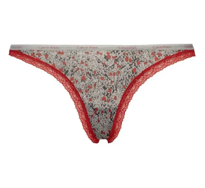 Kalhotky D3447E-DTZ šedočervená - Calvin Klein