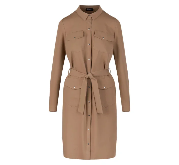 Dámské šaty M706 hnědé - Figl