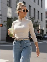 Dámská mikina se stojáčkem béžová Dstreet model 21996350 - FashionStreet