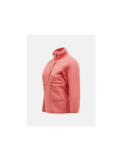 Peak Performance W Fleece Snap T mikina růžová Peak Performance W Fleece Snap T mikina růžová