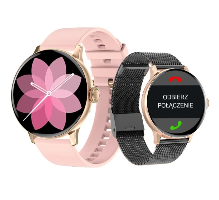 Dámské chytré hodinky GIEWONT Rose Gold Black GW330-4 Dámské chytré hodinky GIEWONT Rose Gold Black GW330-4