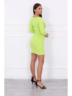 Šaty s výstřihem na knoflíky kiwi Šaty s výstřihem na knoflíky kiwi