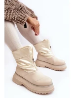Dámské sněhové boty s podrážkou  Bežové model 21639066 - Goe