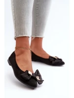 Dámské baleríny s mašlí a černé model 21666323 - Boto