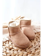 Dětské Teplé Sněhule Semišové béžové Gooby