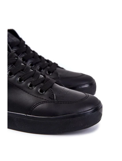 Pánské klasické kožené tenisky Big Star KK174348 Černé