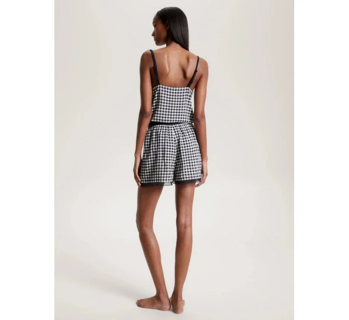 Dámské pyžamové šortky WOVEN SHORT PRINT UW0UW04944 02G tm. modro-bílé - Tommy Hilfiger Dámské pyžamové šortky WOVEN SHORT PRINT UW0UW04944 02G tm. modro-bílé - Tommy Hilfiger