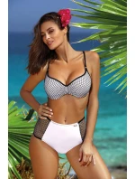 Plavky Martha Bianco M-477 (2)  bílo-černé - Marko