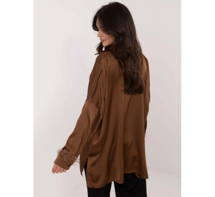 Dámská košile DHJ KS 16879.37 Tmavě hnědá - FPrice