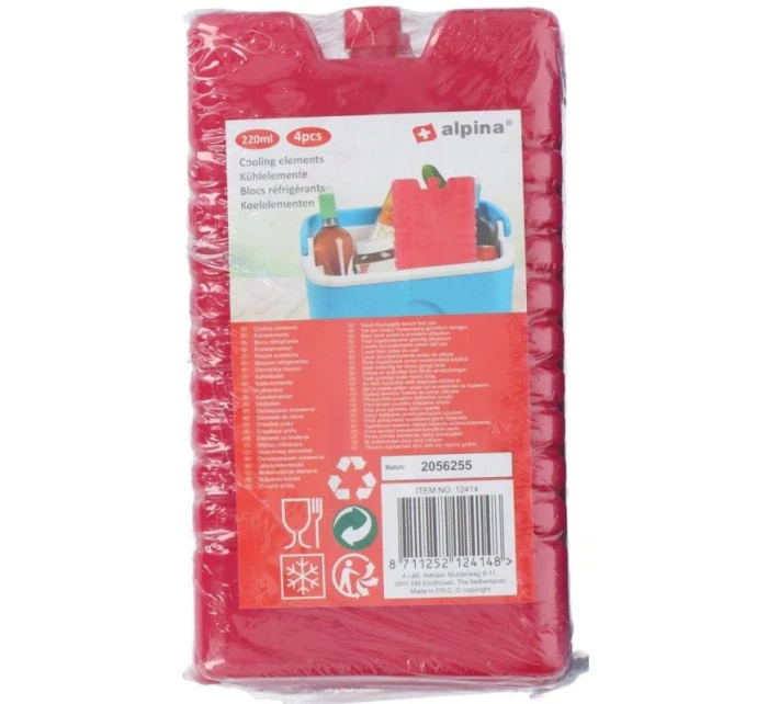 VLOŽKA DO CHLADNIČKY 4X220ML ČERVENÁ