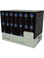 Světelný závěs na vánoční stromek 200x200 CM 408LED sněhové vločky MULTIKOLOR