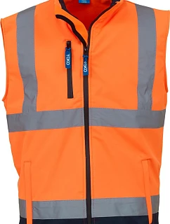 Yoko HV 006 Hi-Vis softshellová vesta 79.V006 hi vis orange/navy