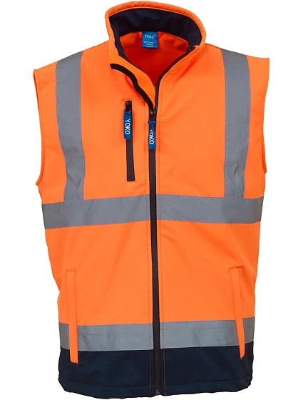 Yoko HV 006 Hi-Vis softshellová vesta 79.V006 hi vis orange/navy Yoko HV 006 Hi-Vis softshellová vesta 79.V006 hi vis orange/navy