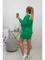 Oversize zelené šaty s kapucí Oversize zelené šaty s kapucí