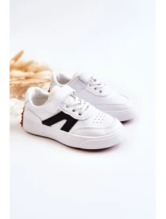 Dětské kožené nízké sportovní boty Černobílá model 21582611 - Boto