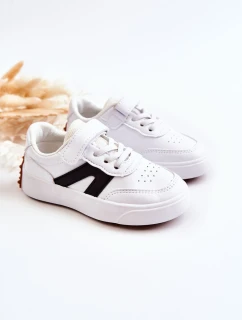 Dětské kožené nízké sportovní boty Černobílá model 21582611 - Boto