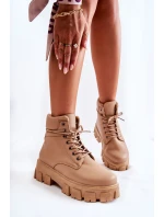 Dámské boty teplé turistické boty Béžové Flavin Dámské boty teplé turistické boty Béžové Flavin